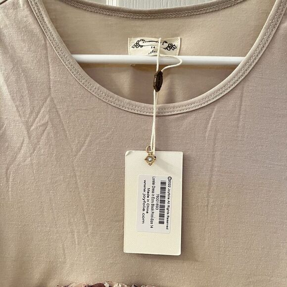 Joyfolie Mia Joy Lorelei Dress in Ecru Block Print Girls Size 14 NWT - Picture 7 of 16